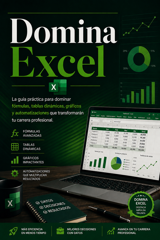 Domina Excel + 3 Bonos